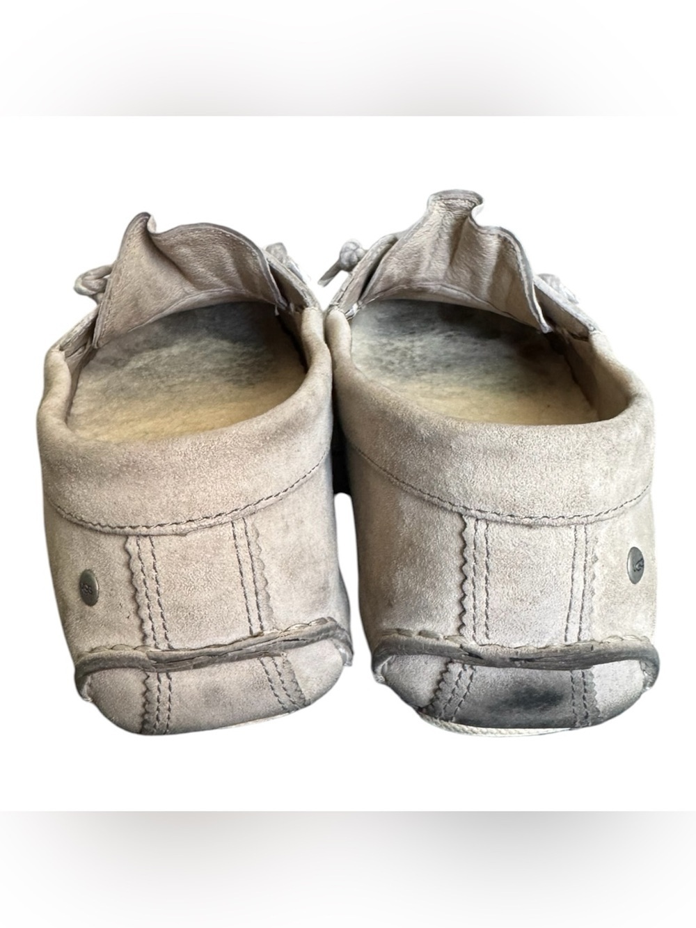 UGG Sayde Nautilus Suede Twinsole Driving Moccasins Gray US 6 - Picture 6 of 10